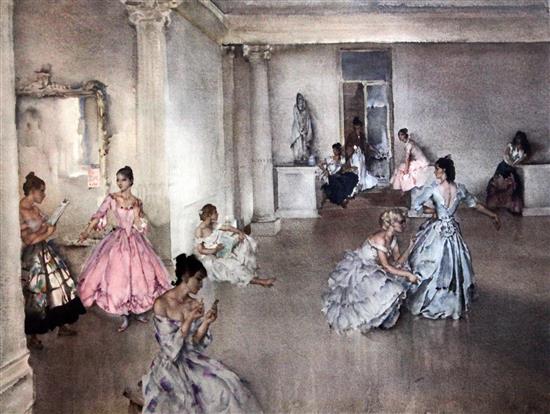 Sir William Russell Flint (1880-1969) Mirror of the Ballet and Casual Assembly, 19 x 25in. & 15 x 19in.